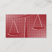 Fidélité Avocat notaire professionnel Carte de visite rouge (Devant)