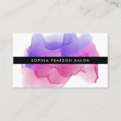 Fidélité Boulot d'aquarelle Magenta moderne | Carte de fidé (Devant)