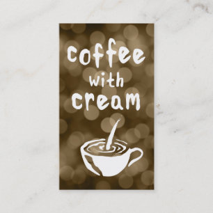 Fidélité café avec carte de timbre crème bokeh