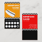 Fidélité carte à pointes pour les vérificateurs de hot dog (Devant / Derrière)