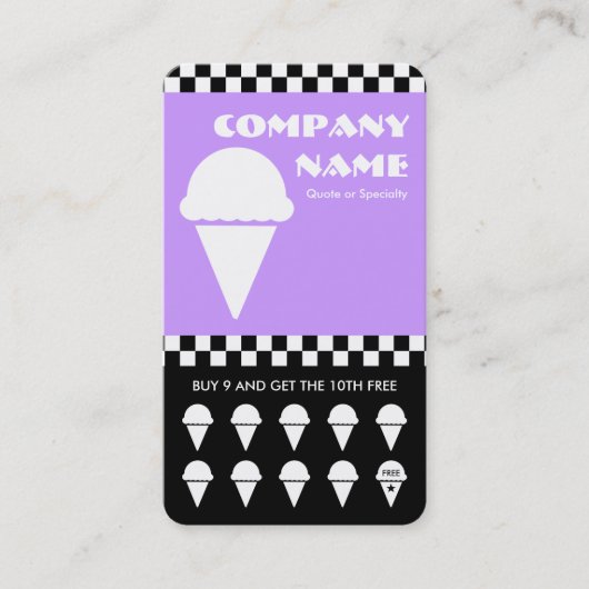 Fidélité carte à punchcard rétro à vérificateurs de crème g (Devant)