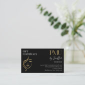 Fidélité Carte Cadeau de PMU Noir & Or Luxe (Debout devant)