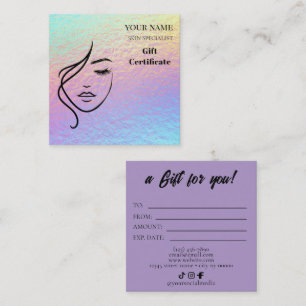 Fidélité Carte Cadeau de Soins de Beauté de la Peau