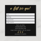 Fidélité Carte Cadeau de Technicien de Cils de Luxe (Dos)