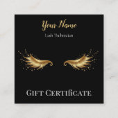 Fidélité Carte Cadeau de Technicien de Cils de Luxe (Devant)