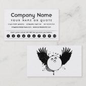 Fidélité carte d'appréciation du client de bowling (Devant / Derrière)