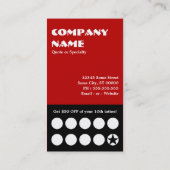 Fidélité carte de bon de tatouage de moineau (Dos)