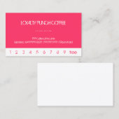 Fidélité Carte de café Loyauté Pink Punch (Devant / Derrière)