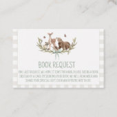 Fidélité Carte de demande de livre pour baby shower Rustiqu (Devant)