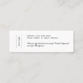 Fidélité Carte de fidélité, Élégant script, propre et simpl (Dos)