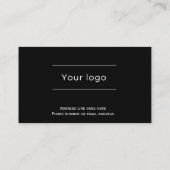 Fidélité Carte de fidélité, propre et simple, noir professi (Dos)