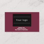 Fidélité Carte de fidélité, Retro professionnel bordeaux ro (Dos)