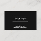 Fidélité Carte de fidélité, Retro professionnel noir (Dos)