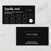 Fidélité Carte de fidélité, Retro professionnel noir (Devant / Derrière)