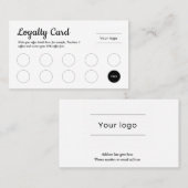 Fidélité Carte de fidélité, typographie de script simple et (Devant / Derrière)