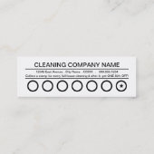 Fidélité carte de perforation (Dos)