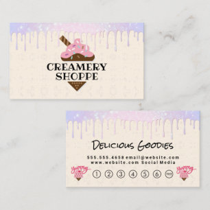 Fidélité Carte de perforation à la crème glacée