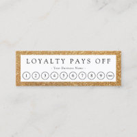 Carte de perforation minimaliste Faux Gold Border
