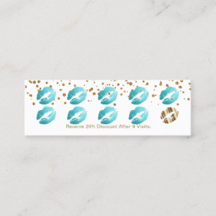 Fidélité Carte de perforation - Parties scintillant Turquoi