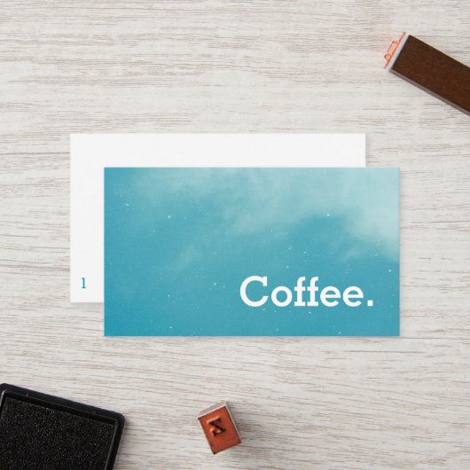 Fidélité Carte de perforation pour café Sky Simple Loyalty (Devant/Arrière en situation)