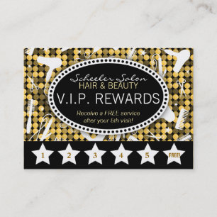 Fidélité Carte de perforation sur mesure Golden Glam
