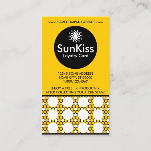 Fidélité carte de points SUN KISS hexa (Devant)