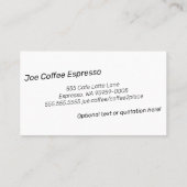 Fidélité Carte de punch à double nombre inclinée (Dos)