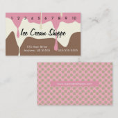 Fidélité Carte de punch à la crème glacée fondue napolitain (Devant / Derrière)