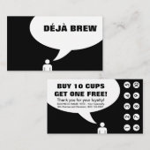 Fidélité carte de punch café deja brew (Devant / Derrière)