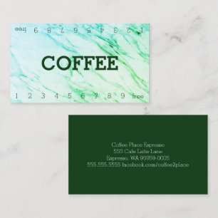 Fidélité Carte de punch café Loyauté double en marbre