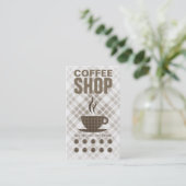 Fidélité carte de punch café plaid (Debout devant)