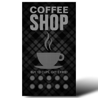 Fidélité carte de punch café plaid