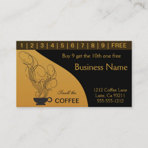 Fidélité Carte de punch de café