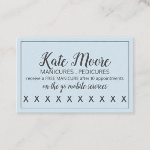 Fidélité Carte de Punch Loyauté Client Manicurist Salon Nai