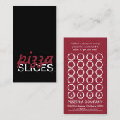 Fidélité carte de punch pizza slices (Devant / Derrière)