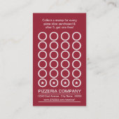 Fidélité carte de punch pizza slices (Dos)