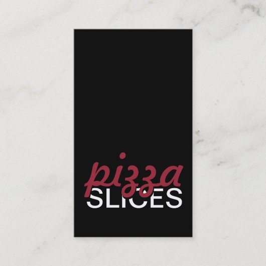 Fidélité carte de punch pizza slices (Devant)