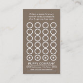 Fidélité carte de punch pour chien (Dos)