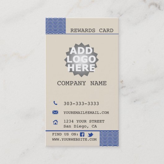 Fidélité Carte de récompense de client de camion de (Devant)