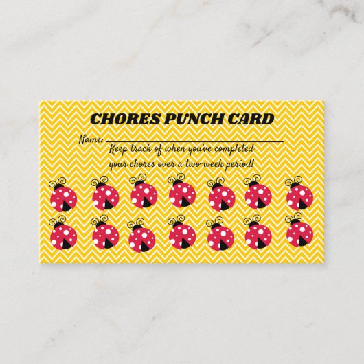 Fidélité Carte de récompenses pour les tâches ménagères mod (Devant)