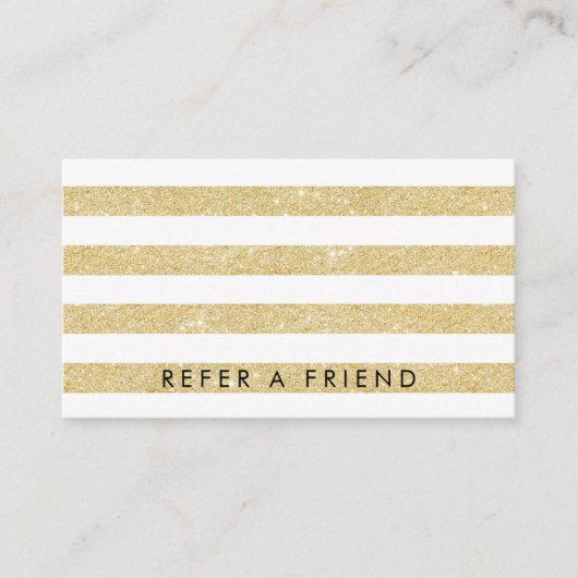 Fidélité Carte de référence de la Parties scintillant d'or  (Devant)