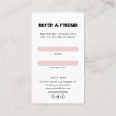 Fidélité Carte de Référence d'Entreprise avec Logo Monogram (Dos)