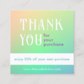 Fidélité Carte de remise de Carré dégradé (Devant)