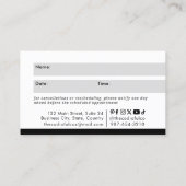 Fidélité Carte de rendez-vous blanche (Dos)