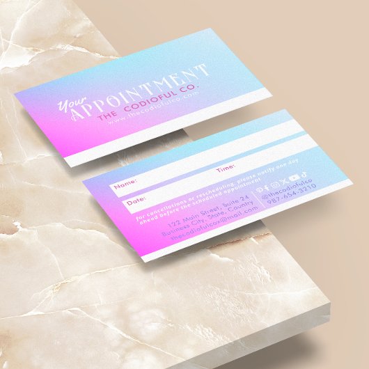 Fidélité Carte de rendez-vous dégradant