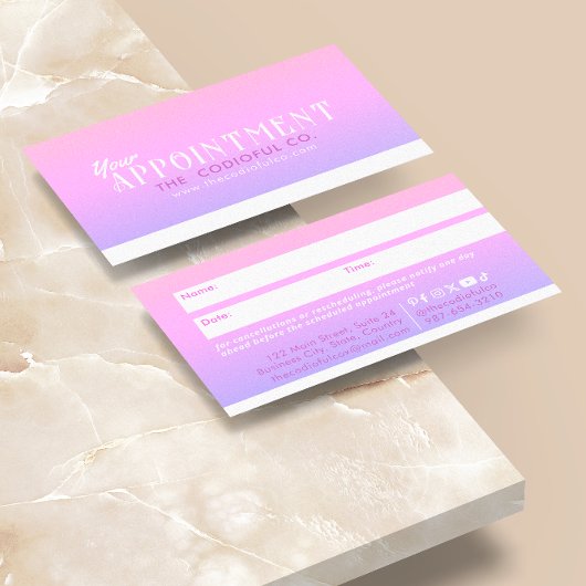 Fidélité Carte de rendez-vous dégradant