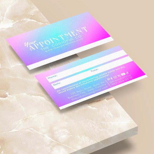 Fidélité Carte de rendez-vous dégradant