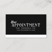 Fidélité Carte de rendez-vous noire (Devant)