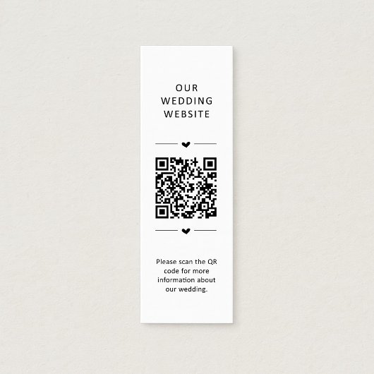 Fidélité Carte de réponse QR Code pour site web de mariage