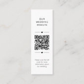 Fidélité Carte de réponse QR Code pour site web de mariage (Devant)